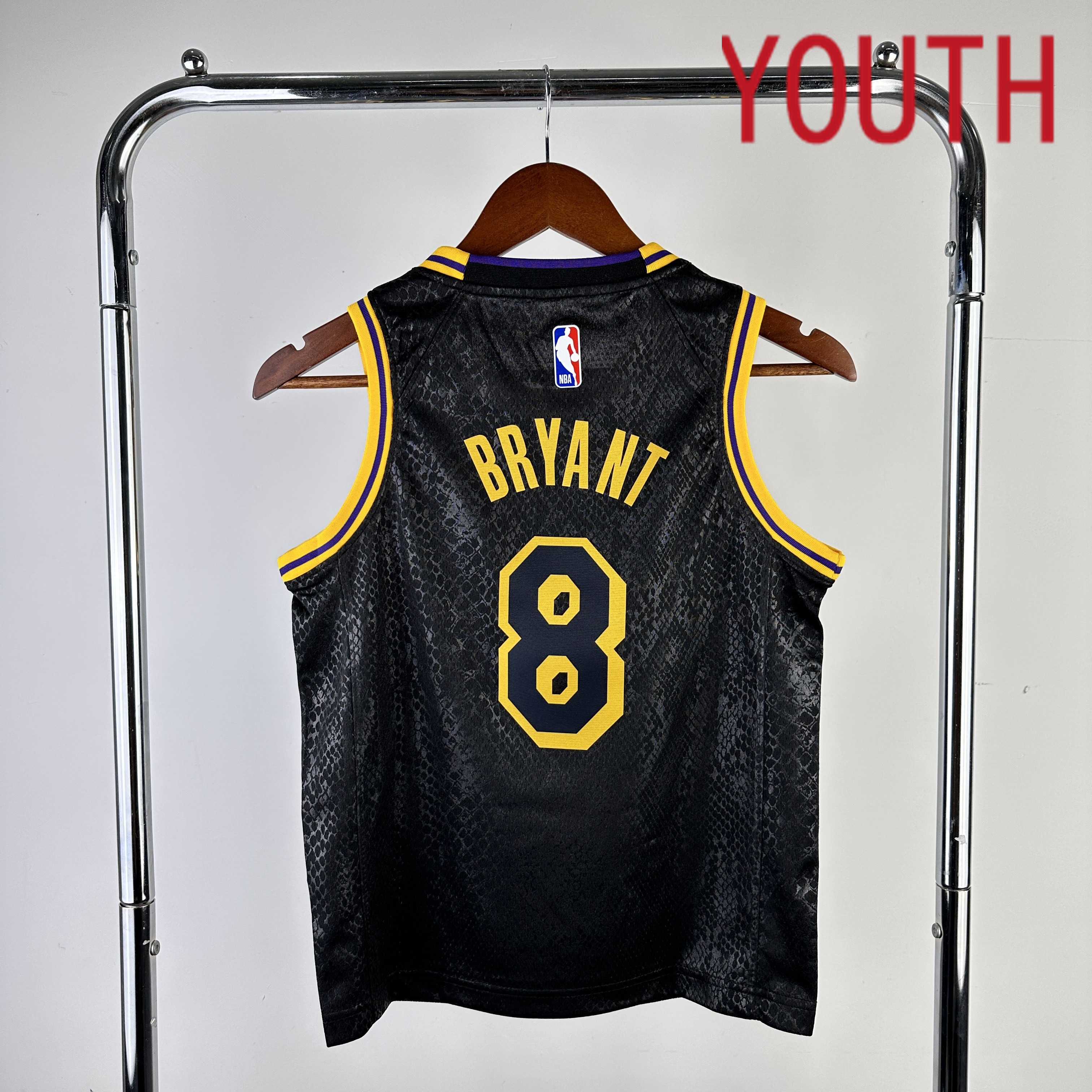 Youth Los Angeles Lakers #8 Bryant Stitched Black Nike NBA 2024 Jersey->youth nba jersey->Youth Jersey
